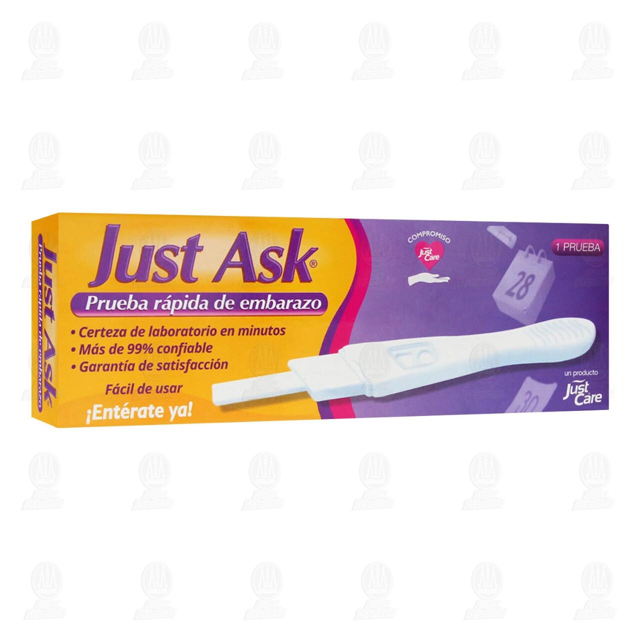 Just Ask Prueba Rápida de Embarazo, 1 pz.