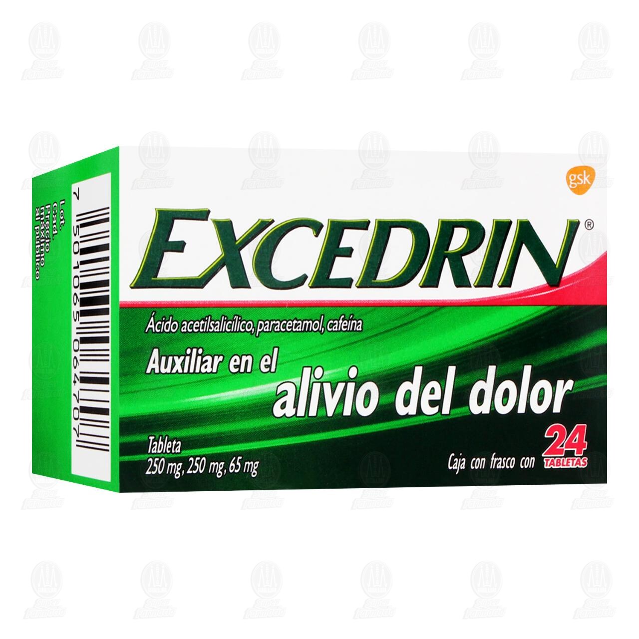 Excedrin Dolores Fuertes, 24 Tabletas. image number 0
