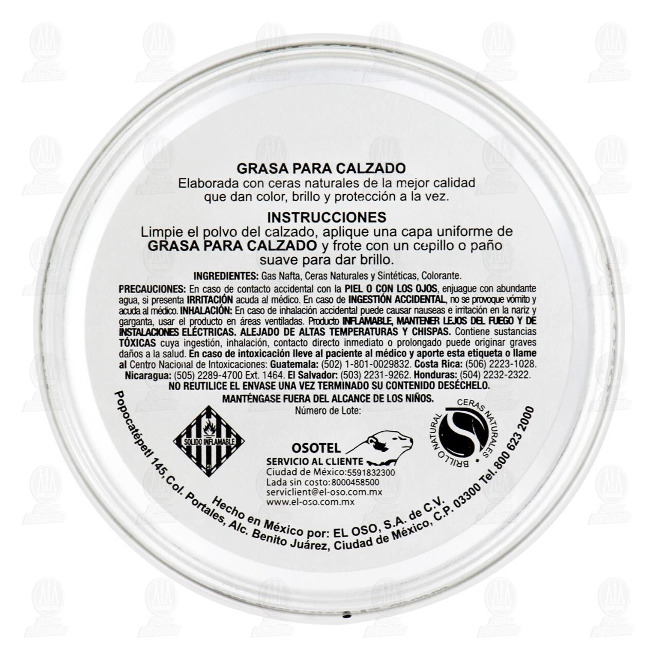Grasa-Crema El Oso Dos en Uno para Calzado Negro, 90 gr. image number 1