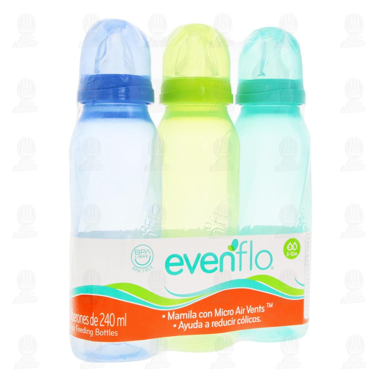 Imagen para Biberón Evenflo Twist PP de Flujo Medio, 3 pzas.