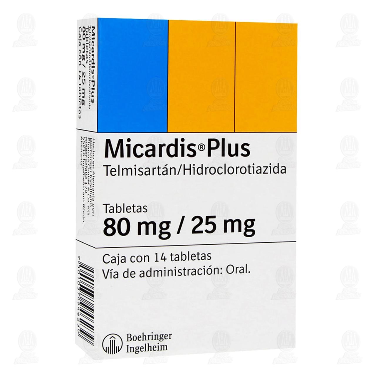 Imagen para Micardis Plus 80mg/25mg 14 Tabletas