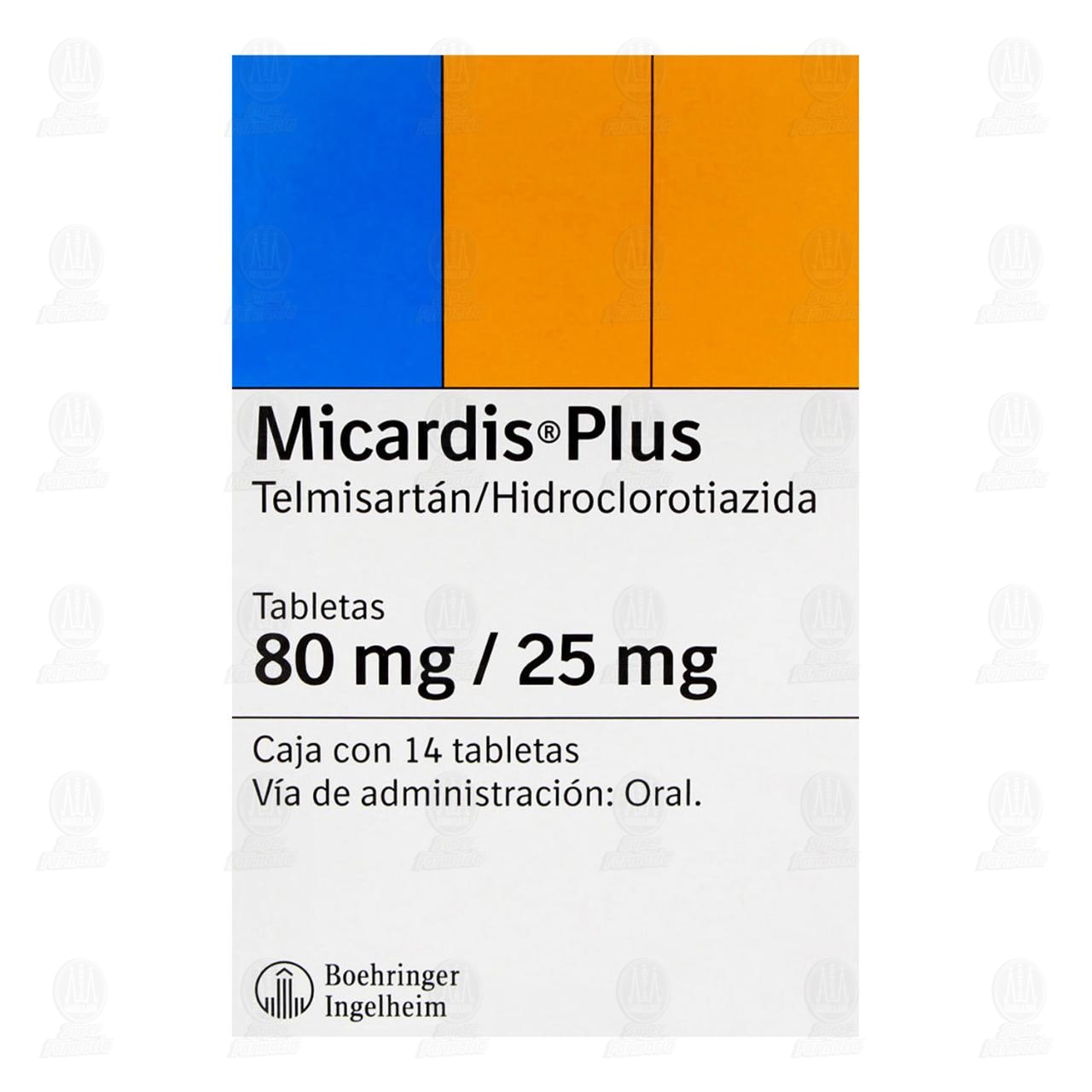 Micardis Plus 80mg/25mg, 14 Tabletas. de MICARDIS | Farmacias Guadalajara