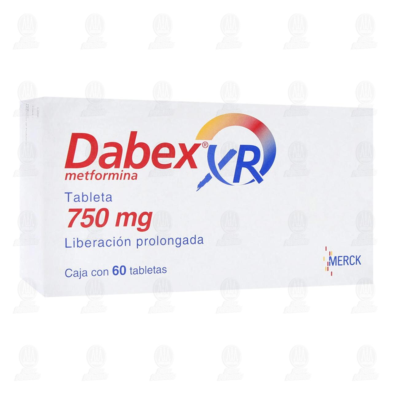 Dabex XR 750 mg, 60 Tabletas. image number 0