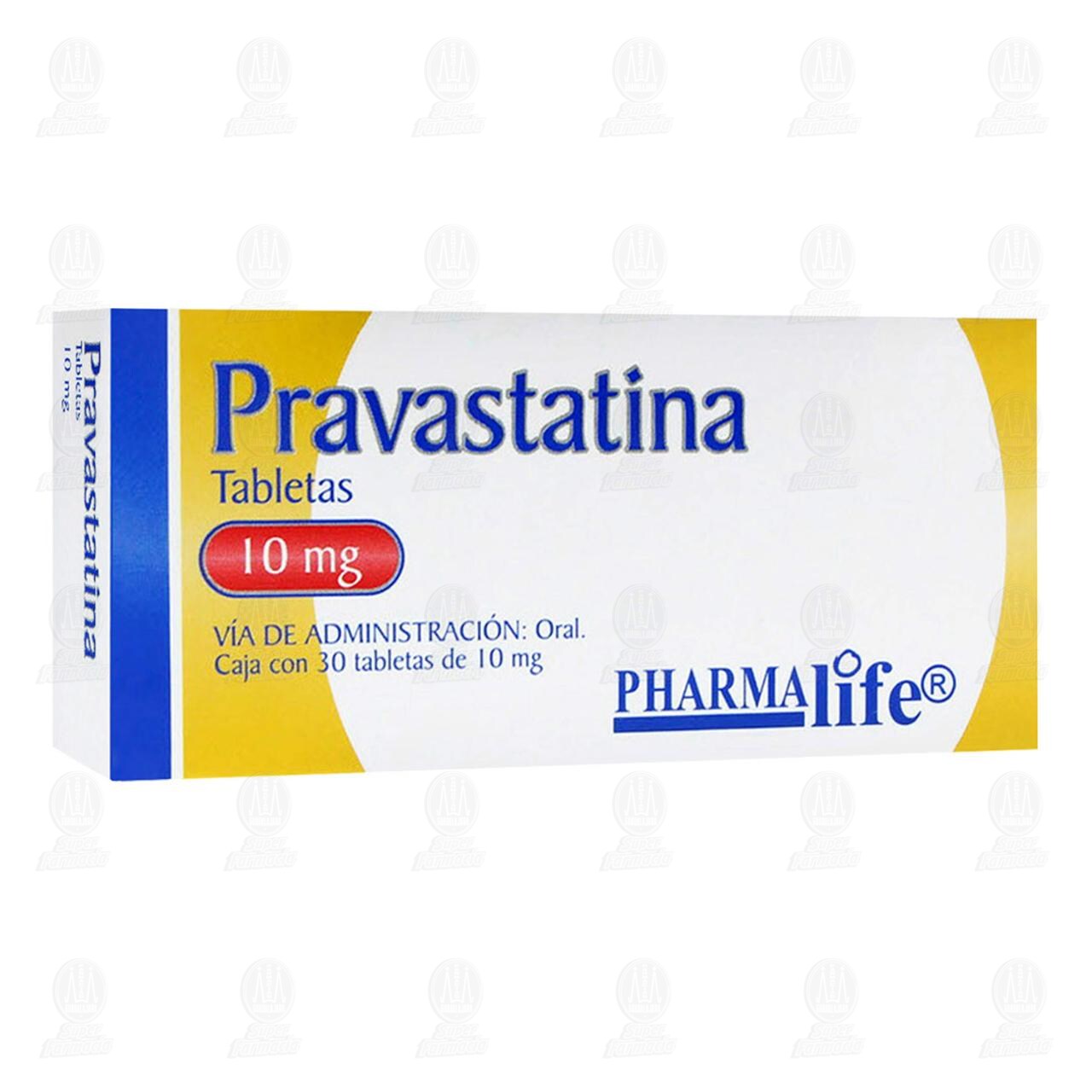 Pravastatina 10 mg, 30 Tabletas Pharmalife.