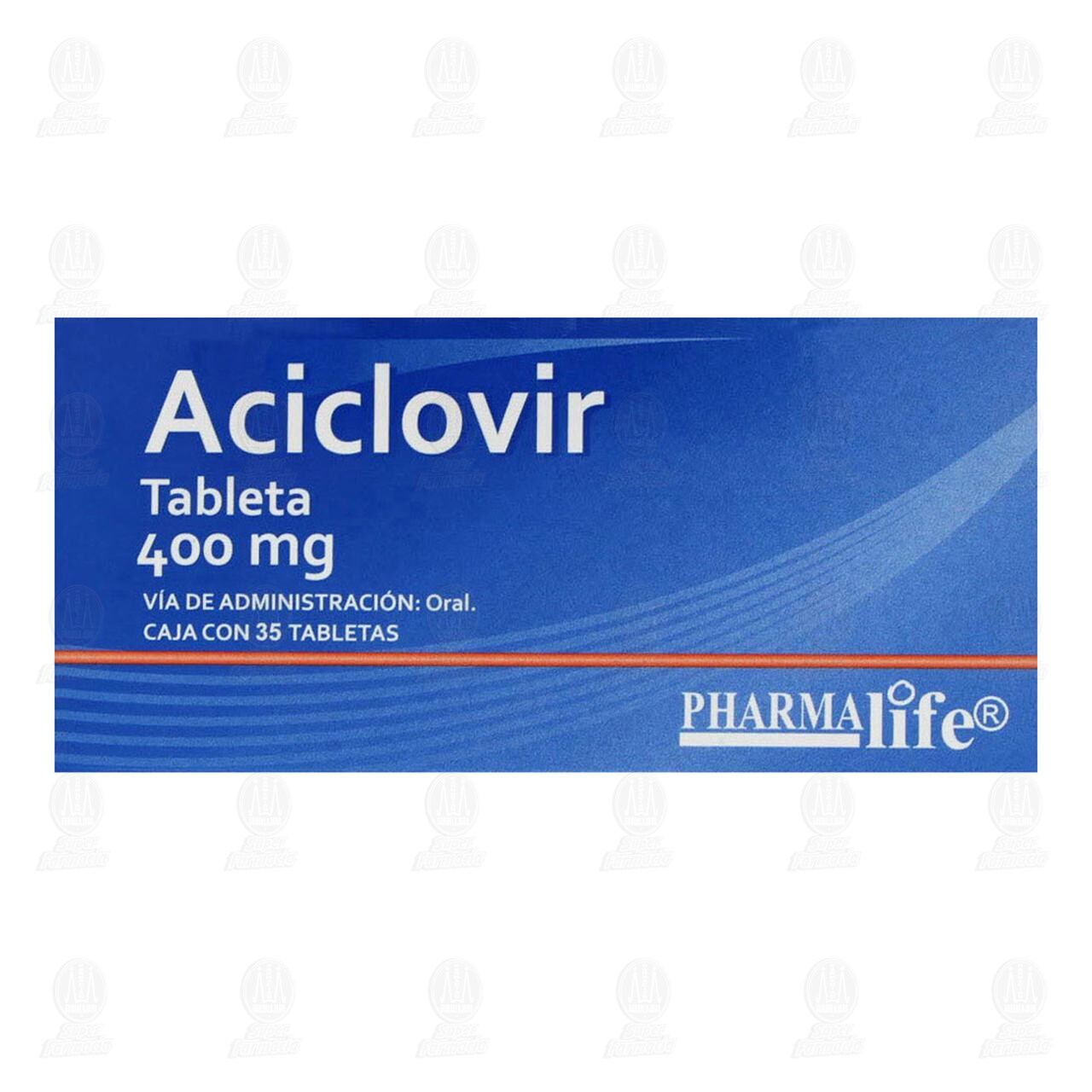 Aciclovir 400 mg, 35 Tabletas Pharmalife. image number 1