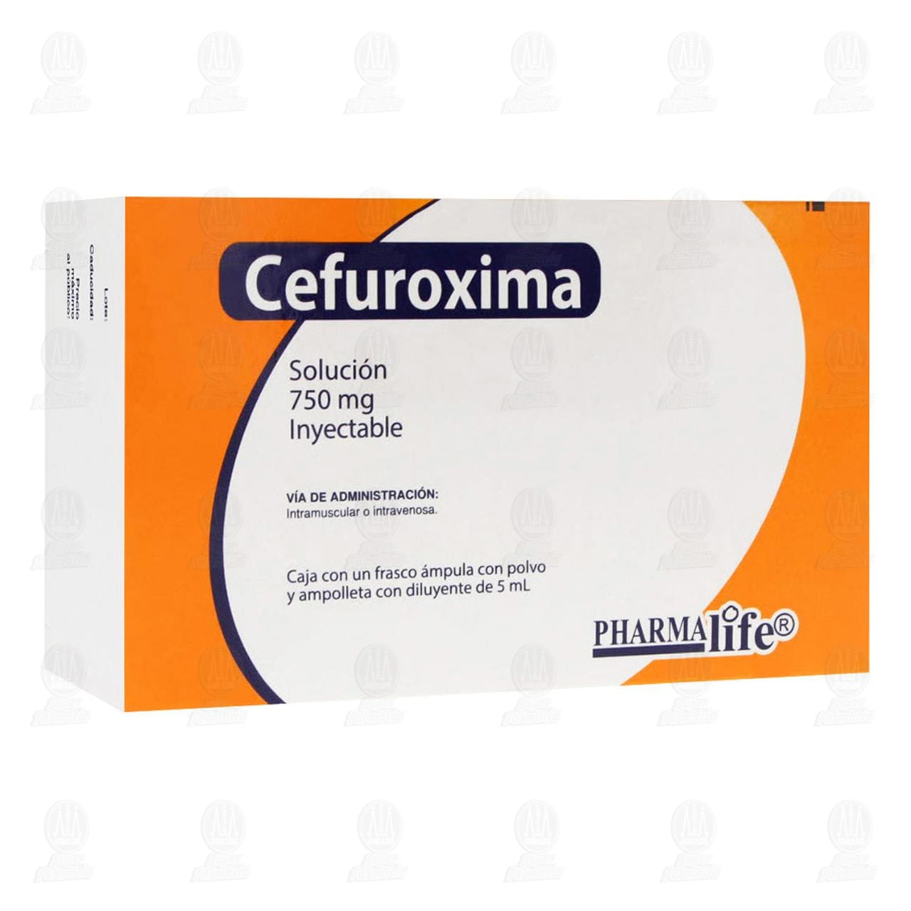 Cefuroxima 750 mg, 5ml Ampolletas Pharmalife. image number 0