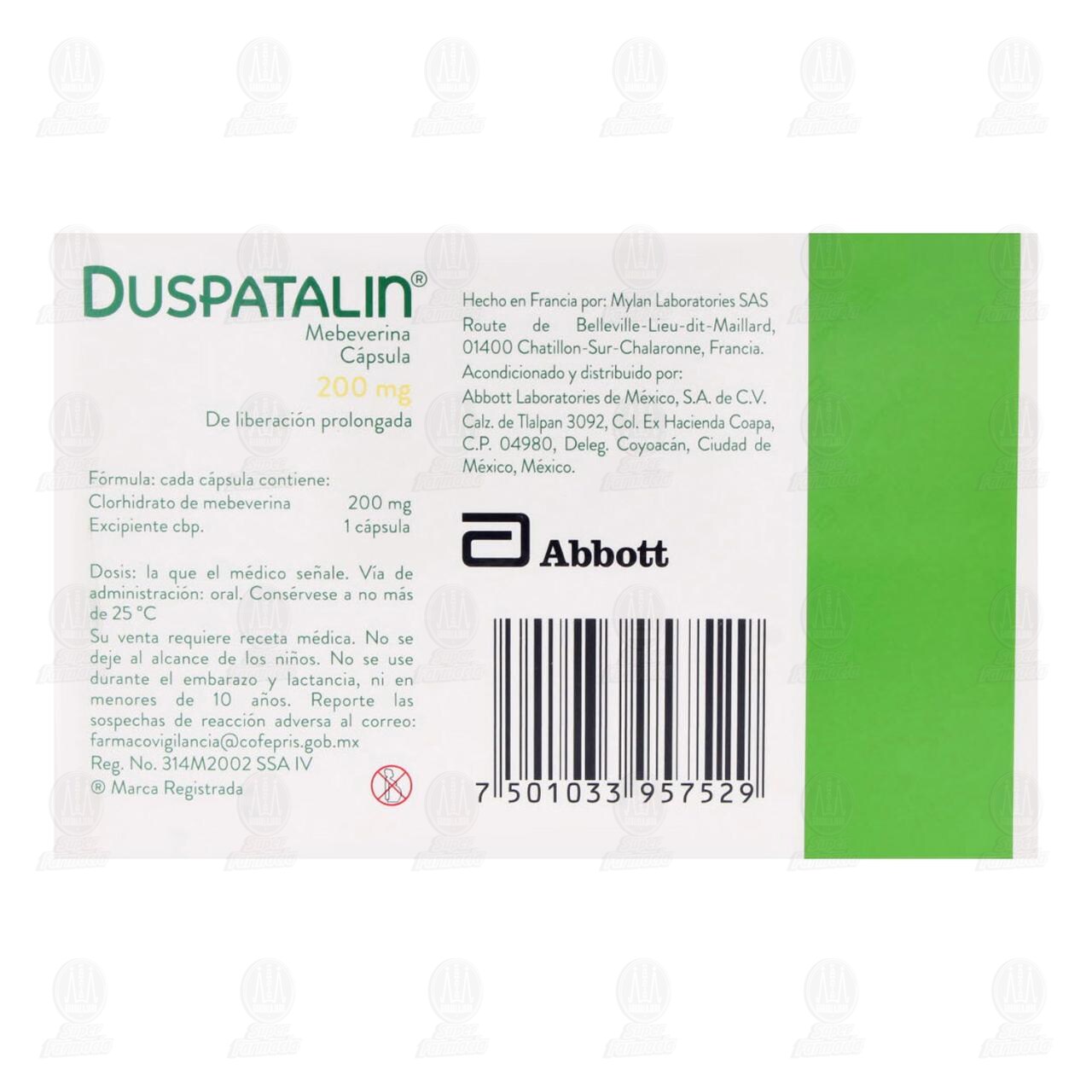 Duspatalin 200 mg, 28 C&aacute;psulas. image number 2