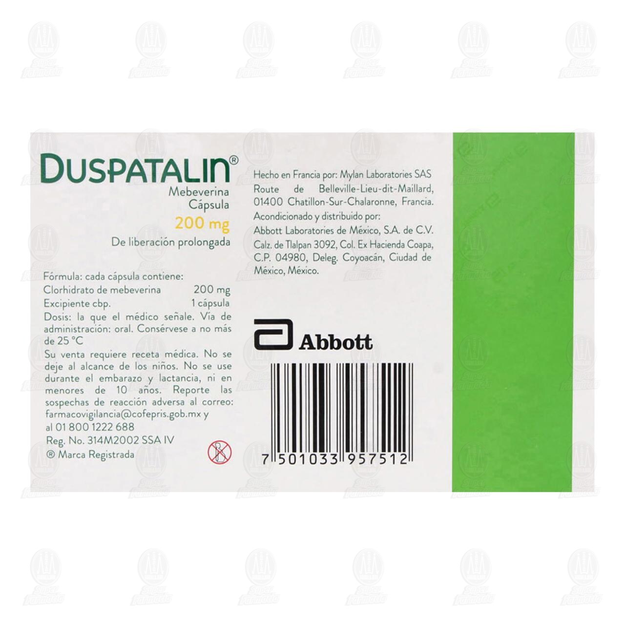 Duspatalin 200 mg, 14 C&aacute;psulas. image number 2
