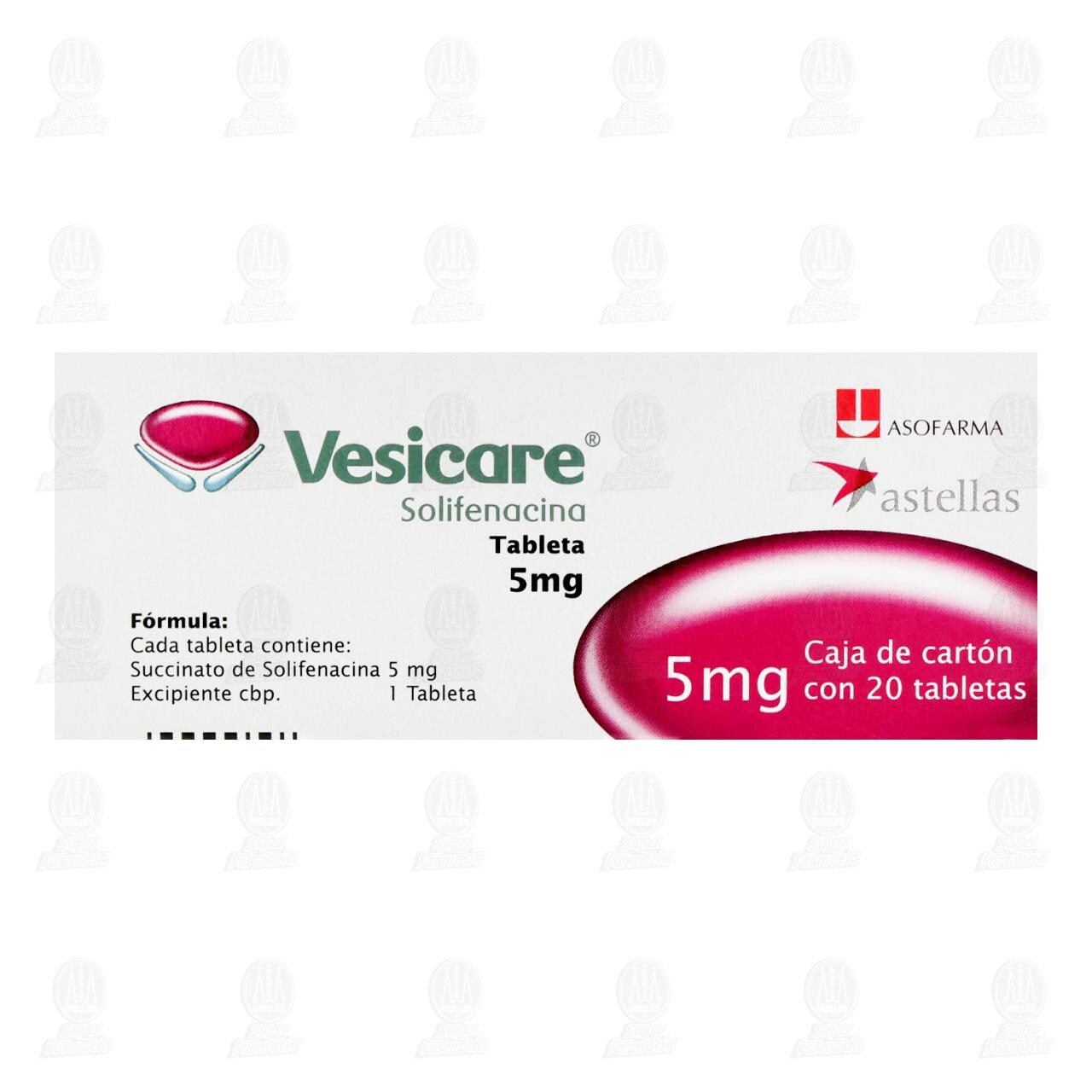 Vesicare 5 mg, 20 Tabletas. image number 2