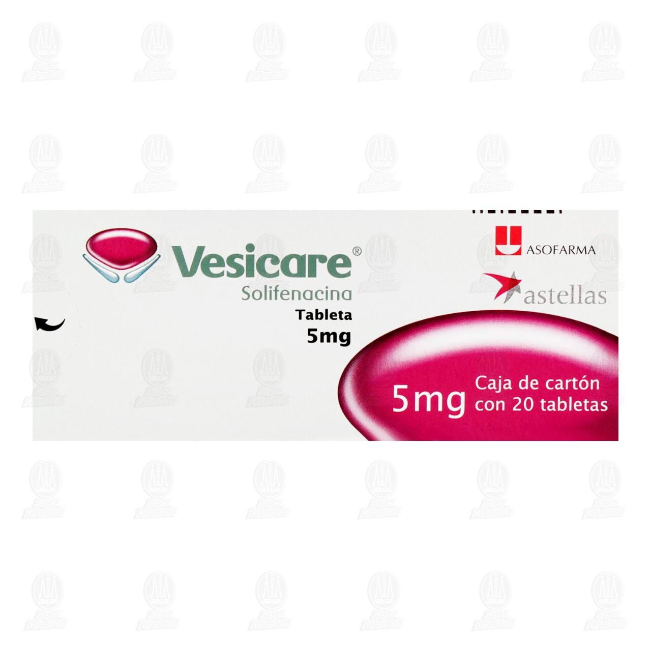 Vesicare 5 mg, 20 Tabletas. image number 1