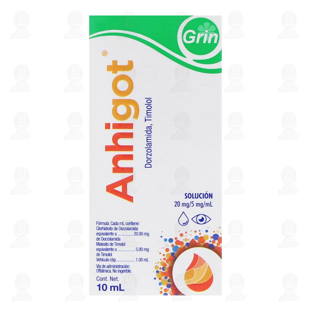 Anhigot 20mg/5mg, Soluci&oacute;n Gotas 10 ml. image number 2