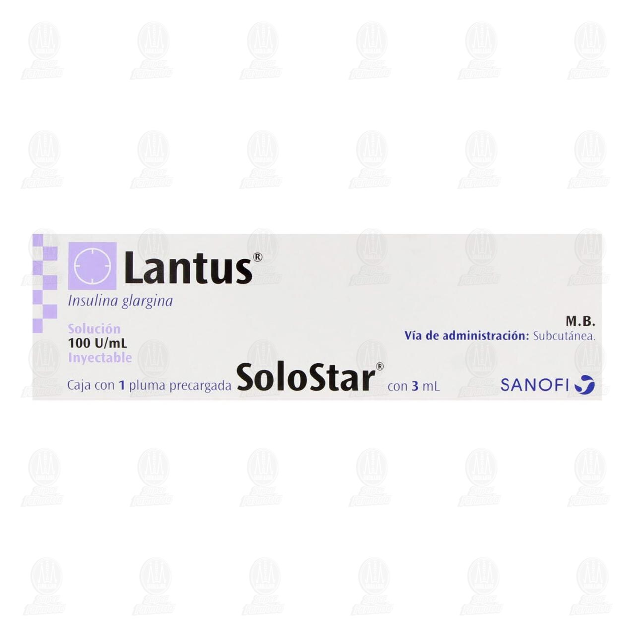 Lantus SoloStar 100U/ml Soluci&oacute;n Inyectable Pluma Precargada, 3 ml. image number 1