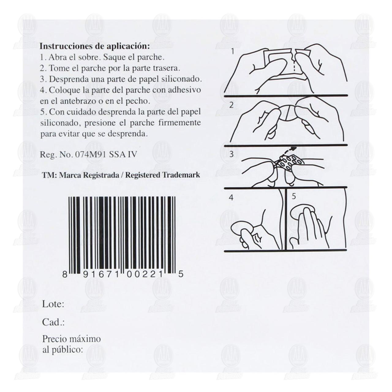 Minitran 18 mg, 10 Parches. image number 2