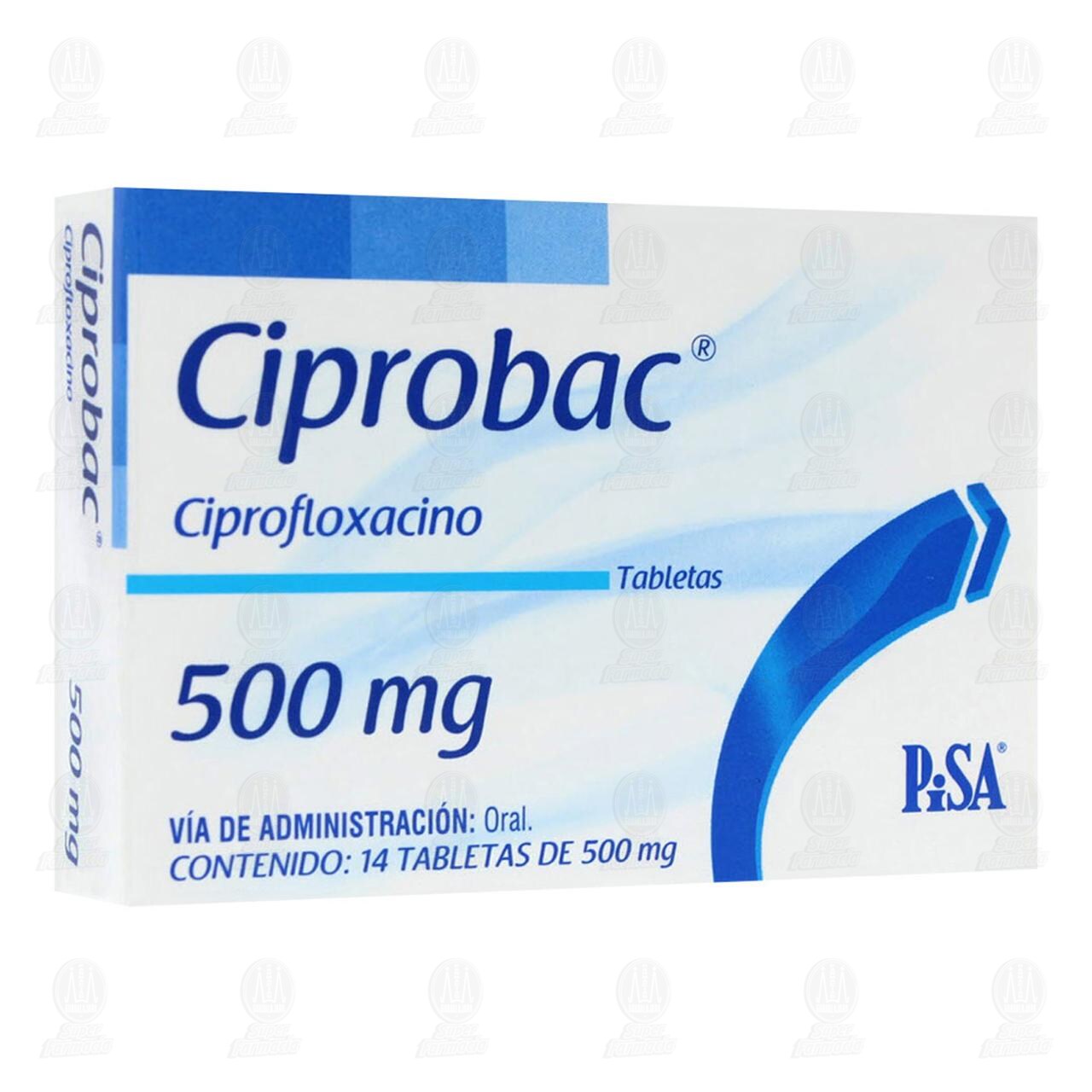 Ciprobac 500 mg, 14 Tabletas. image number 0