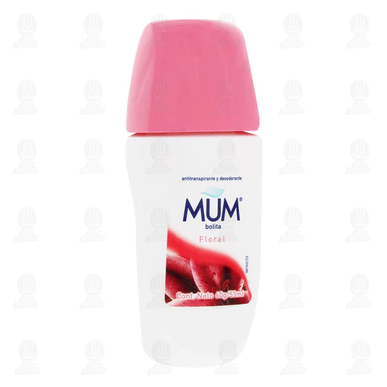 Antitranspirante y Desodorante Mum Floral Bolita, 60 gr.