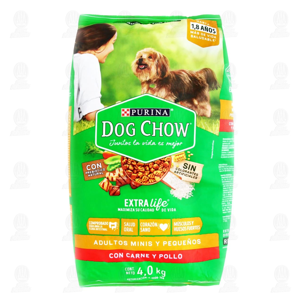 Purina Dog Chow Adultos Minis y Peque&ntilde;os con Extralife, 4 kg. image number 0