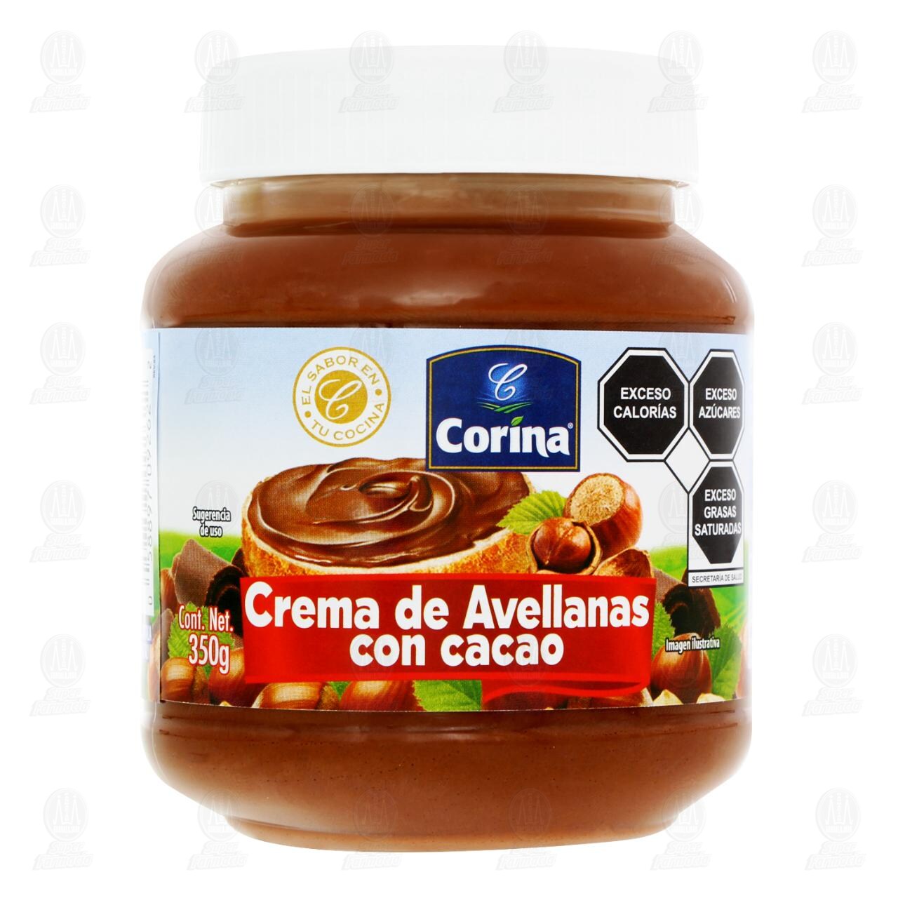 Crema de Avellanas Corina con Cacao, 350 gr.