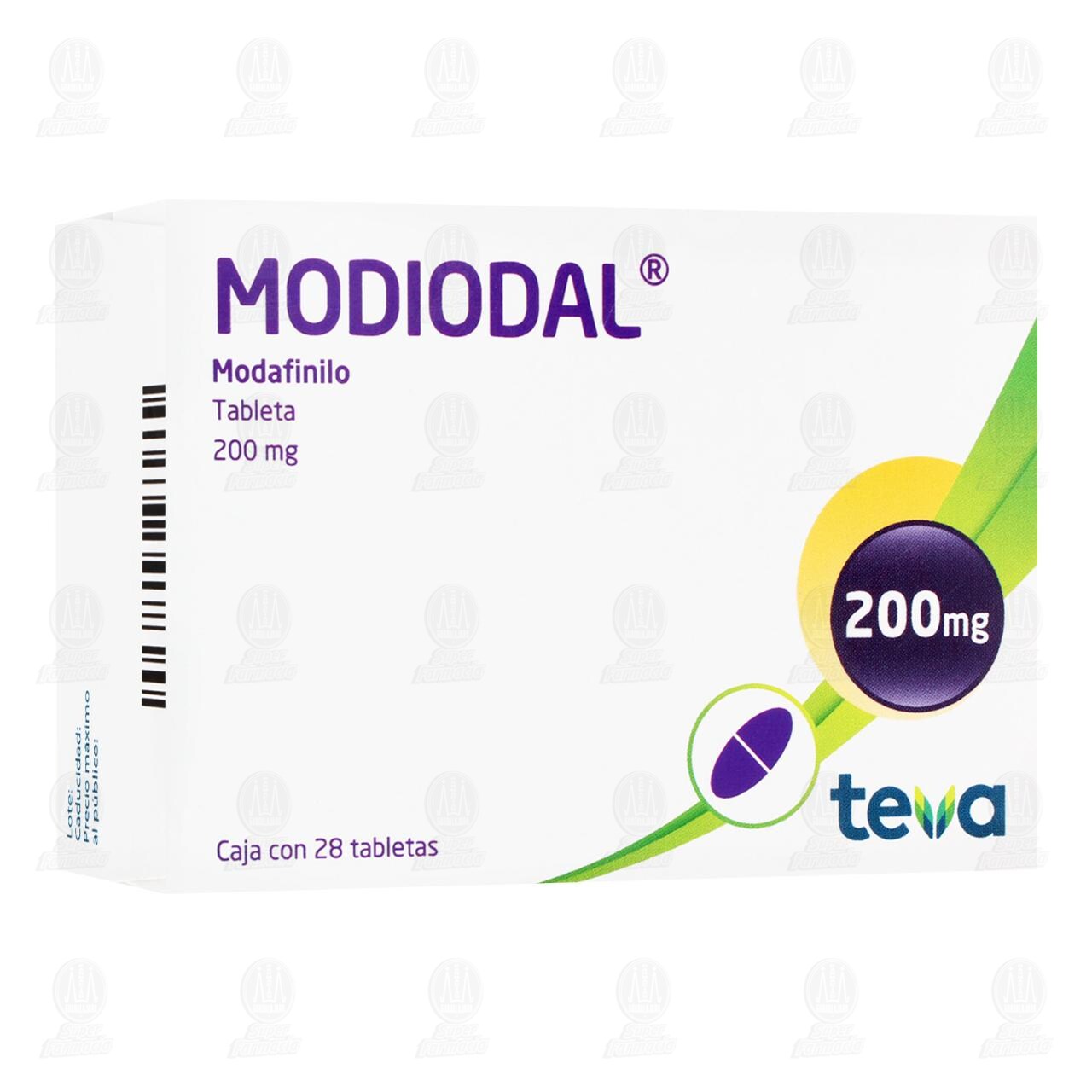 Modiodal 200 mg, 28 tabletas. image number 0