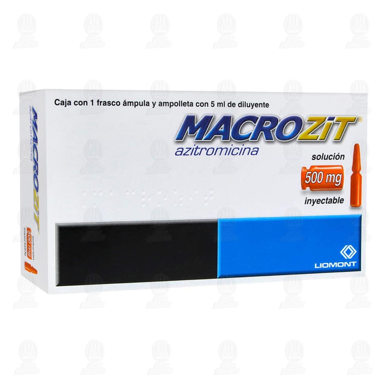 Macrozit 500 mg Soluci&oacute;n Inyectable, 1 Ampolleta. image number 0