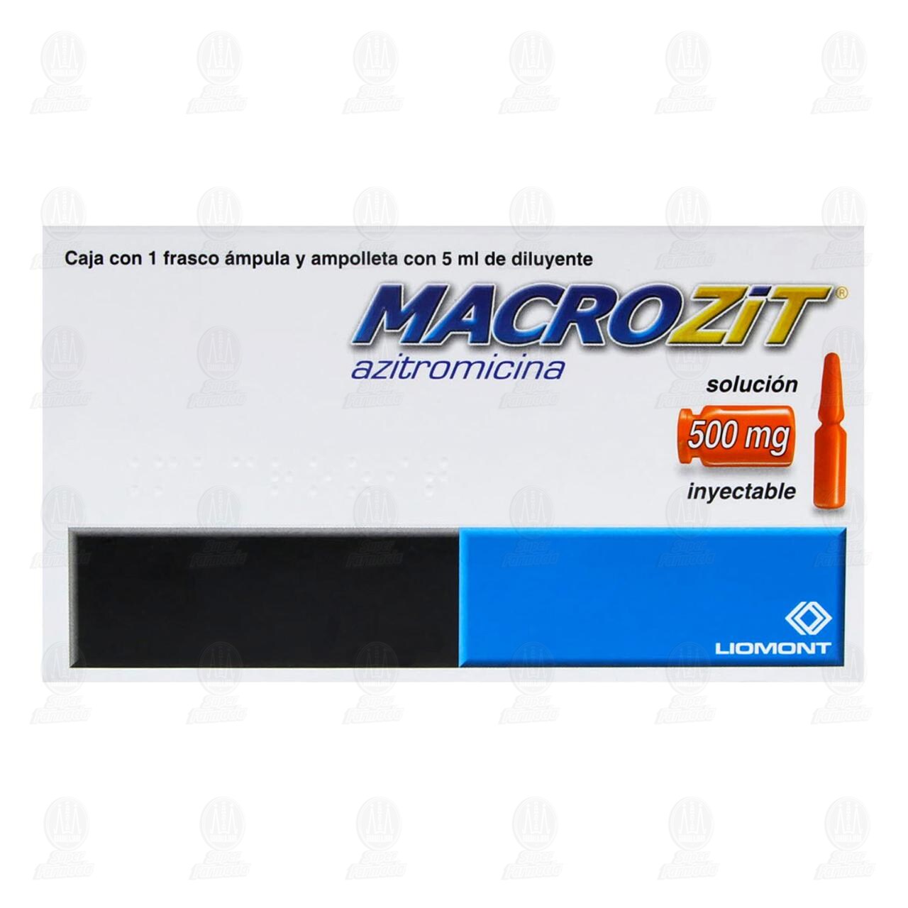 Macrozit 500 mg Soluci&oacute;n Inyectable, 1 Ampolleta. image number 1