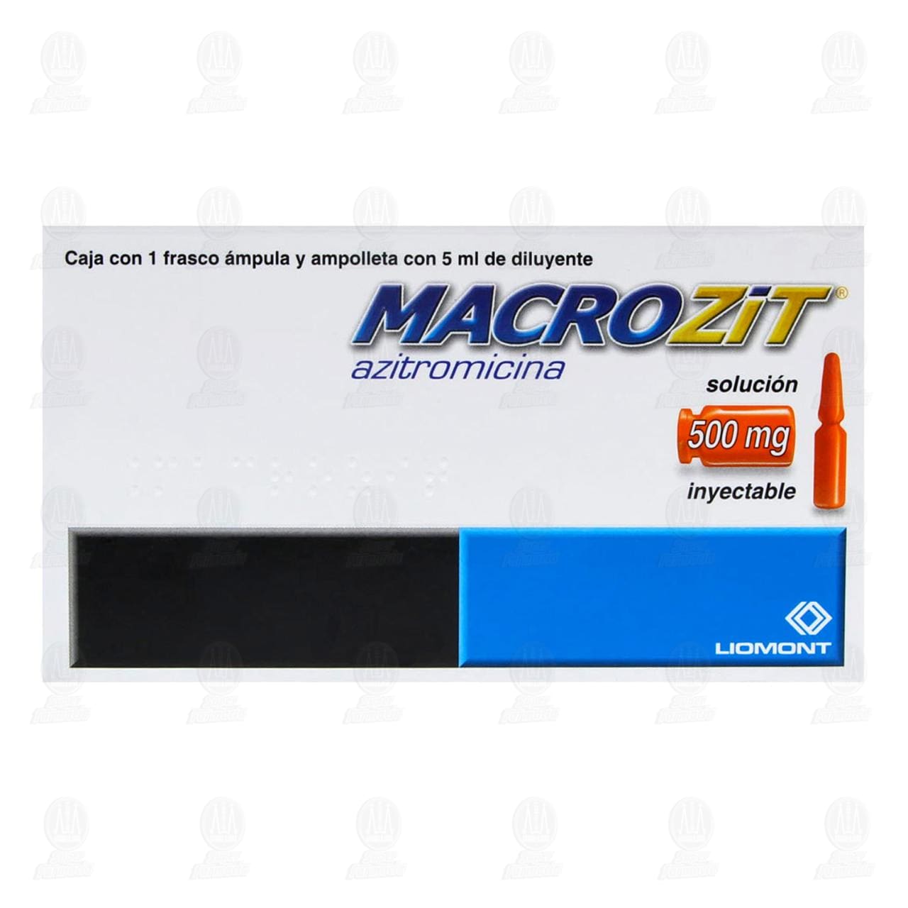 Macrozit 500 mg Soluci&oacute;n Inyectable, 1 Ampolleta. image number 1