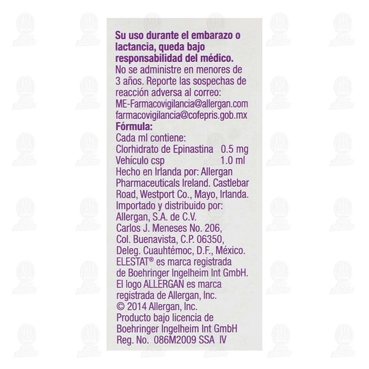 Elestat 0.05%, 5 ml Soluci&oacute;n Oft&aacute;lmica. image number 2