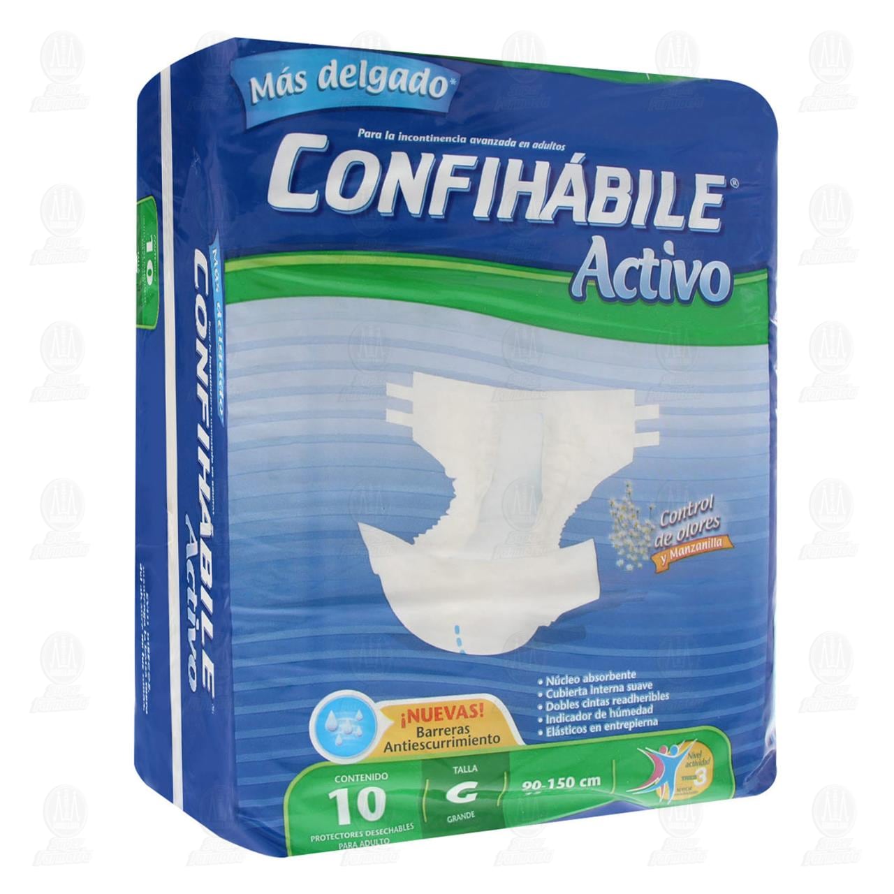 Protector Confihábile Activo Grande para Adulto, 10 pzas.