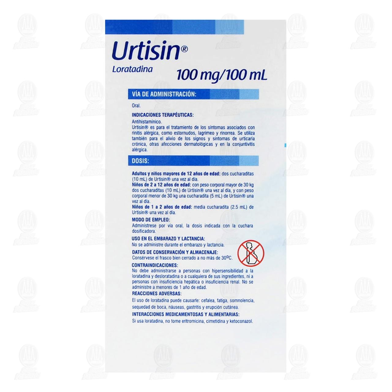 Urtisin 100mg/100ml Jarabe, 60 ml. image number 4