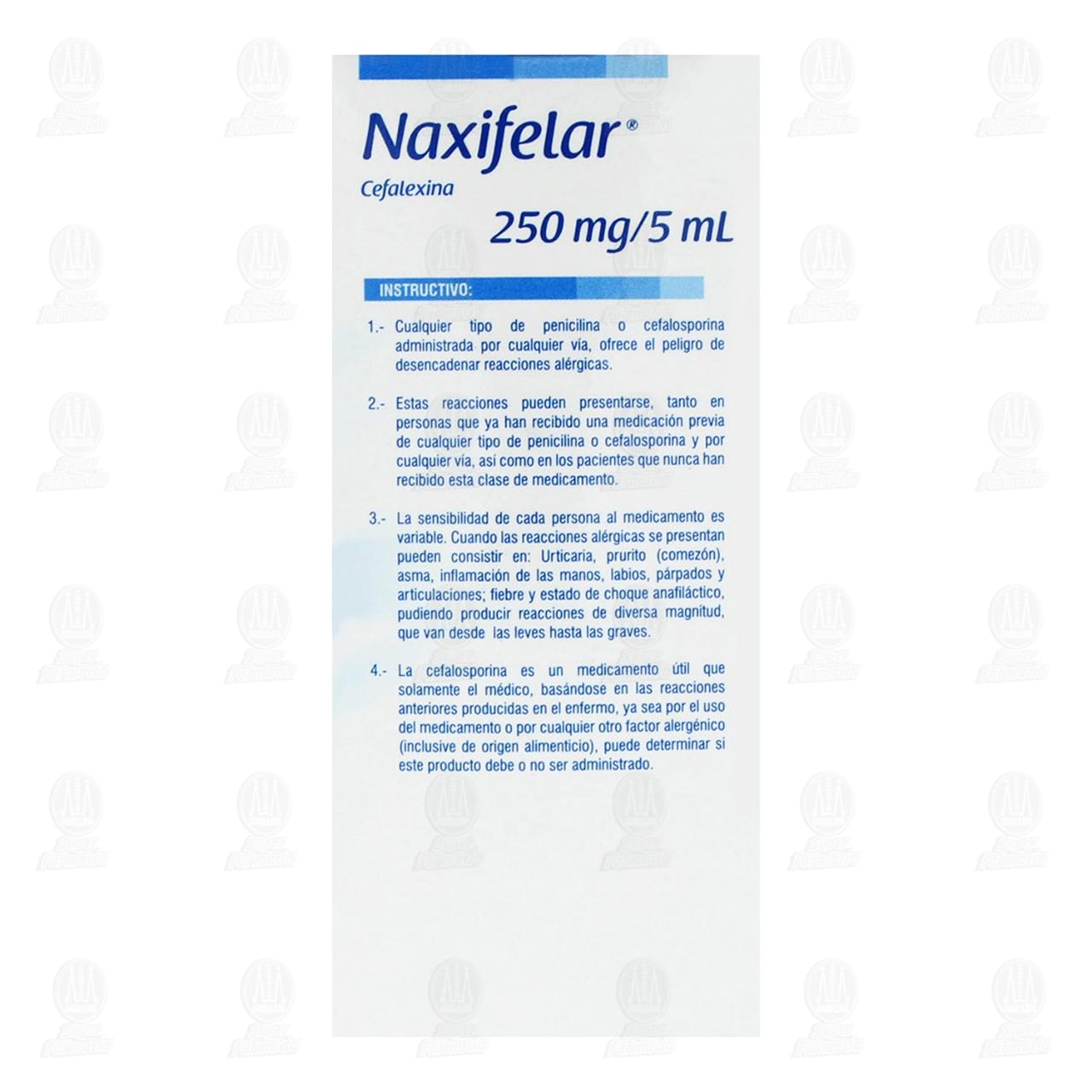 Naxifelar Infantil 250mg/5ml, 100 ml Suspensi&oacute;n. image number 3