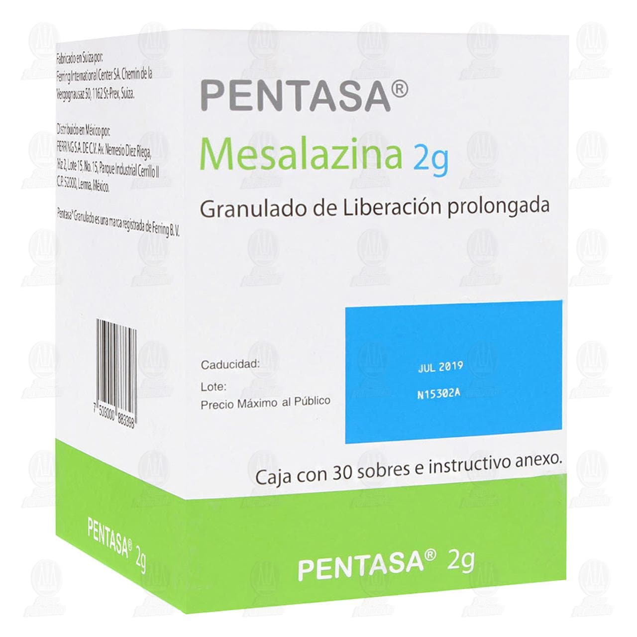 Pentasa 2 gr Granulado, 30 Sobres. image number 0