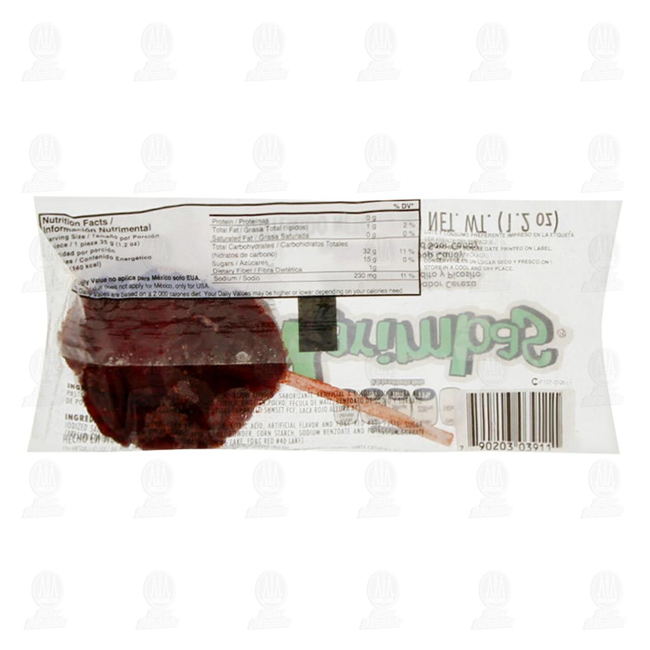 Paleta de Caramelo Indy Marimbas Cubierta de Dulce Enchilado, 35 gr. image number 1