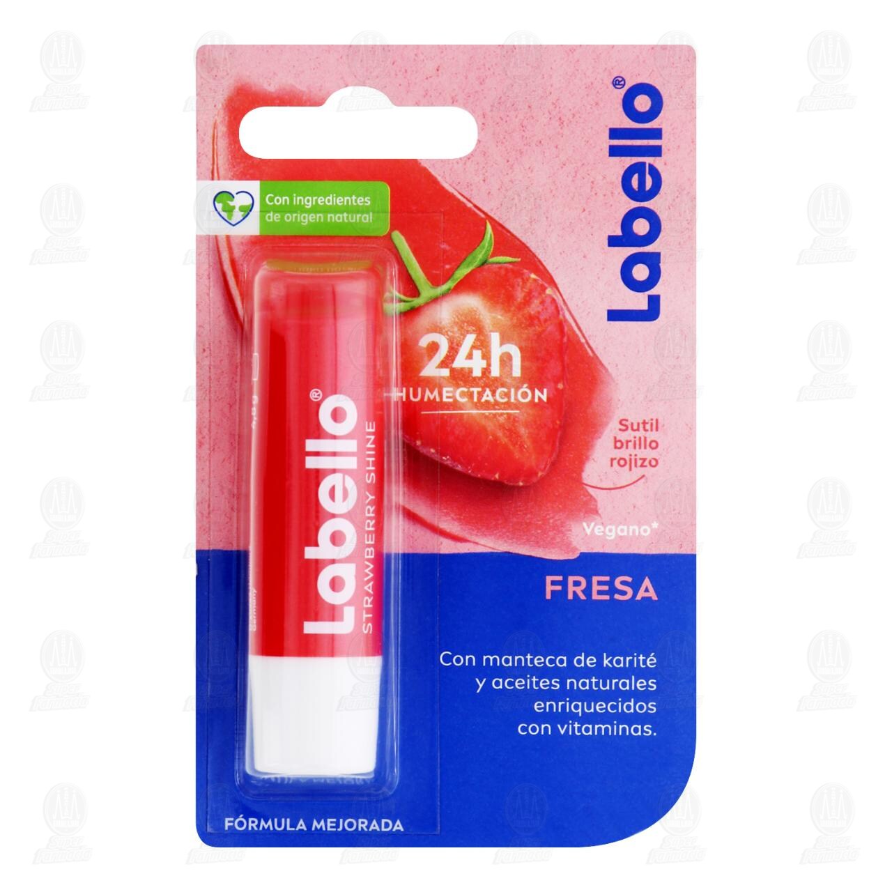 Imagen para Protector Labial Labello Fresa 24h Humectación, 4.8 gr.