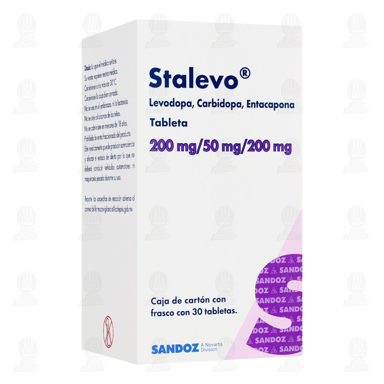 Stalevo 200mg/200mg/50mg, 30 Tabletas. image number 0