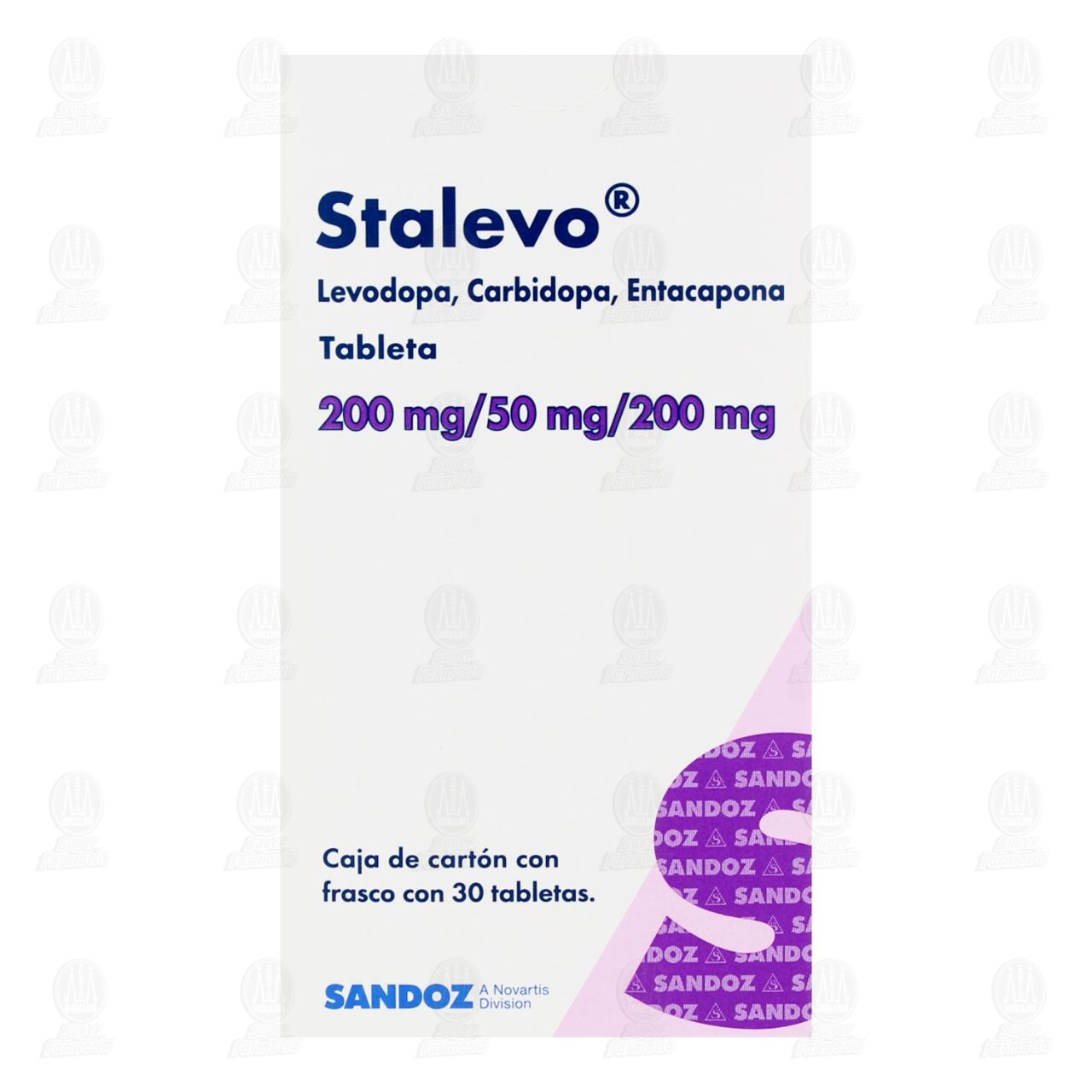Stalevo 200mg/200mg/50mg, 30 Tabletas. image number 1