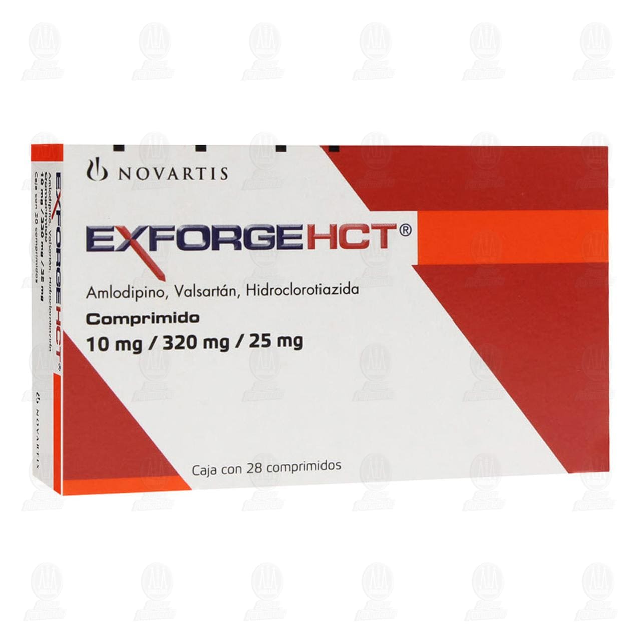 Exforge HCT 10mg/320mg/25mg, 28 Comprimidos.