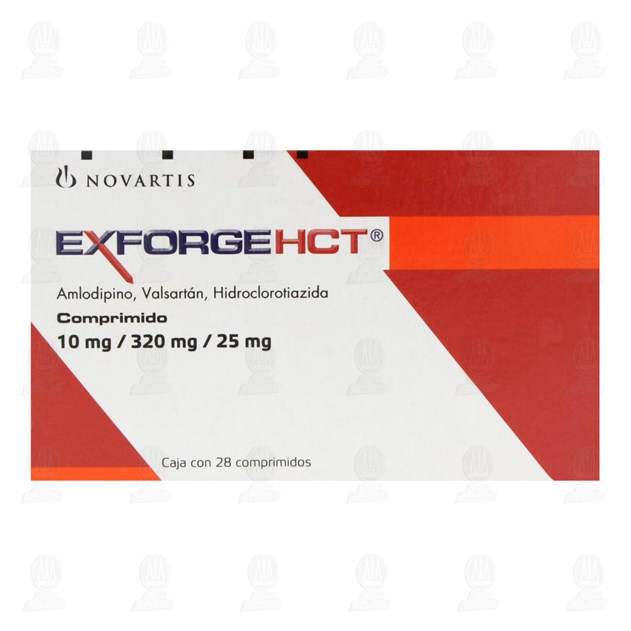 Exforge HCT 10mg/320mg/25mg, 28 Comprimidos. image number 1