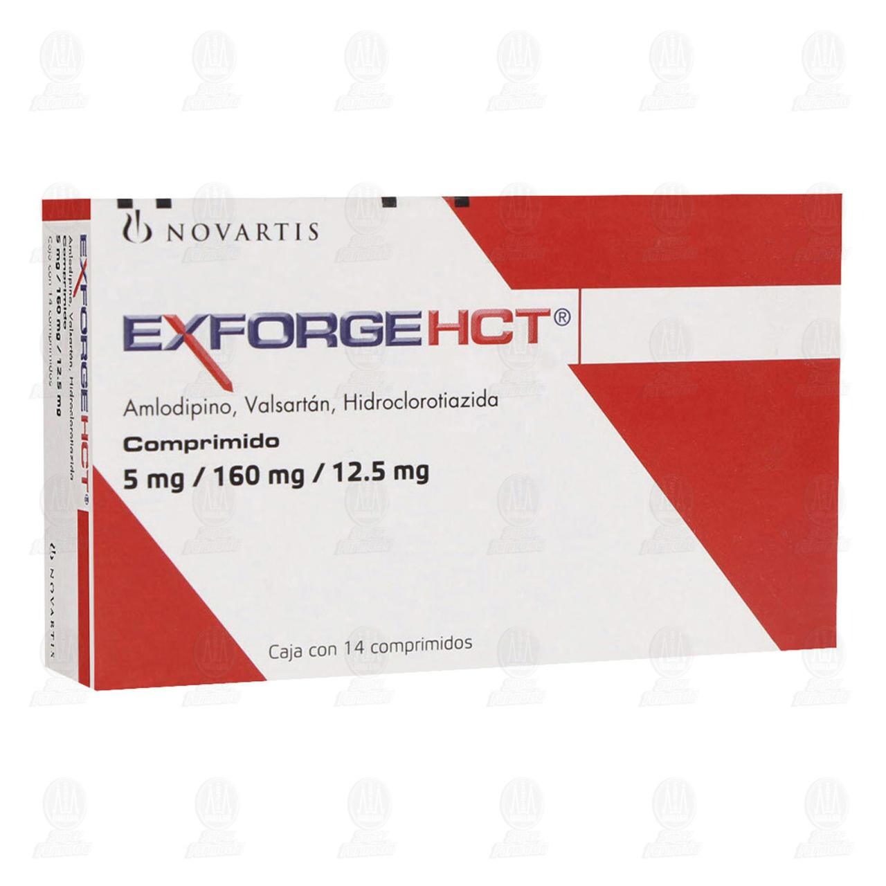Exforge HCT 5mg/160mg/12.5mg, 14 Comprimidos. image number 0
