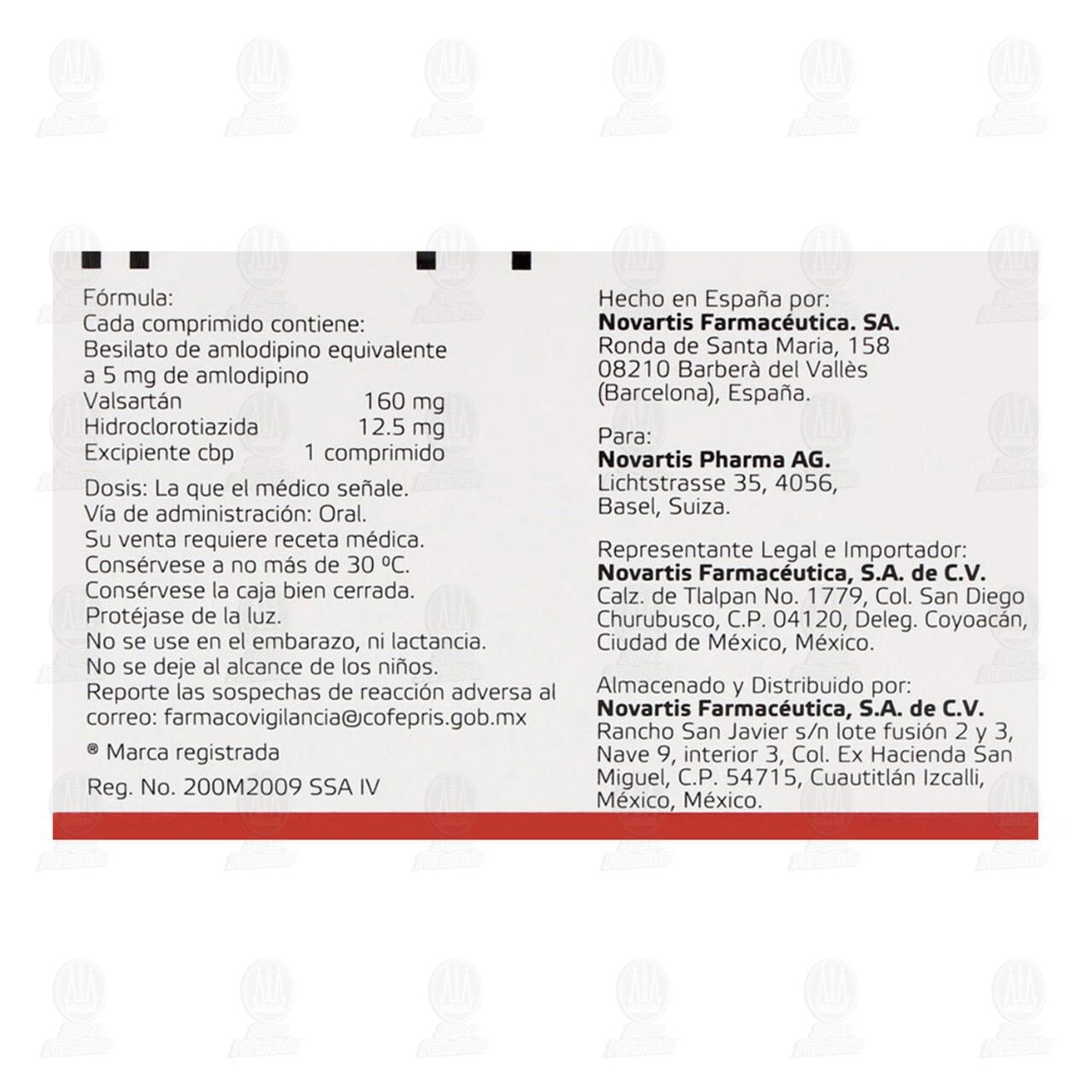 Exforge HCT 5mg/160mg/12.5mg, 14 Comprimidos. image number 2