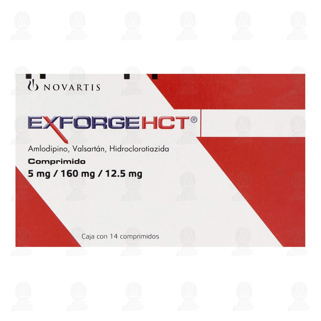 Exforge HCT 5mg/160mg/12.5mg, 14 Comprimidos. image number 1