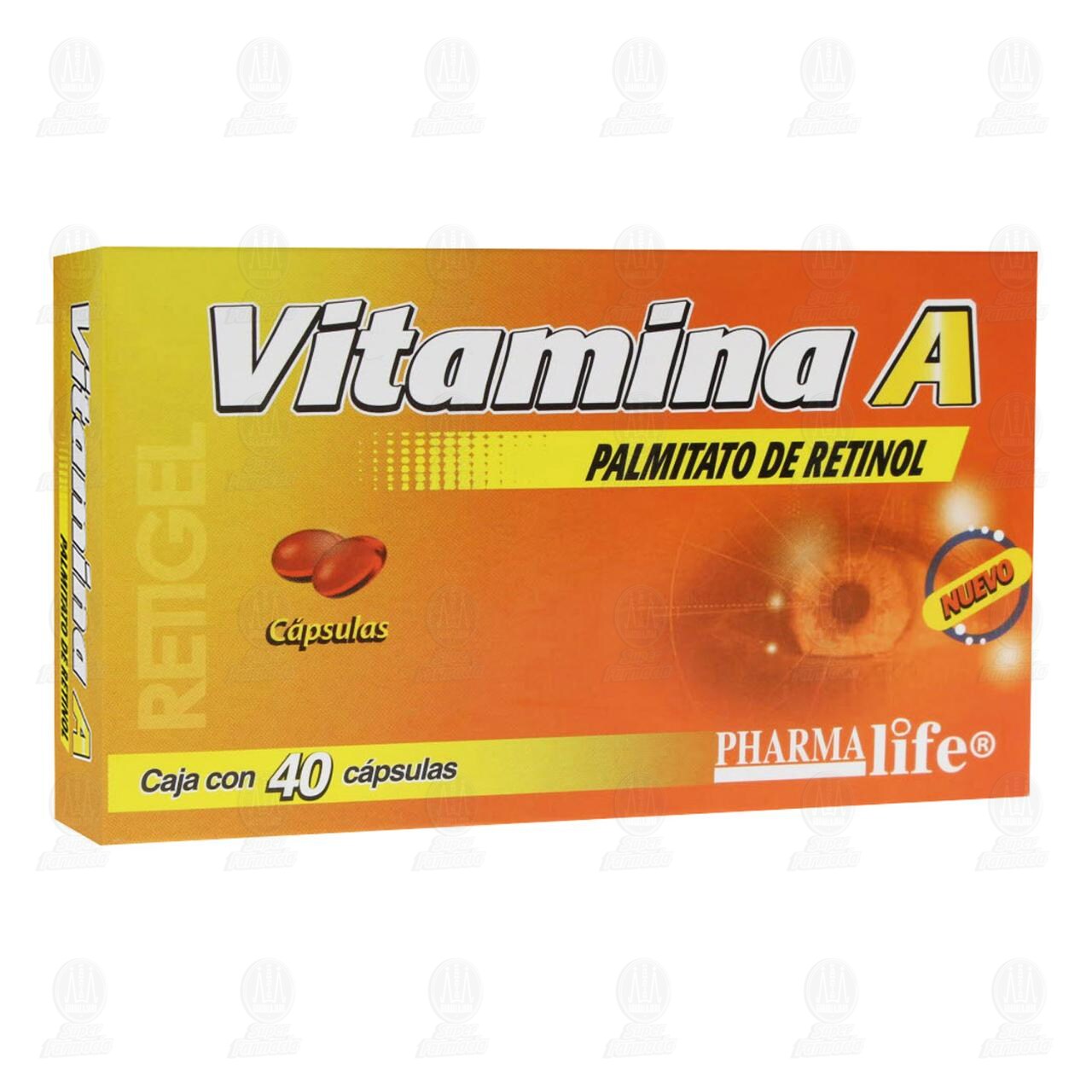 Vitamina A 50 mg, 40 Cápsulas Pharmalife. image number 0