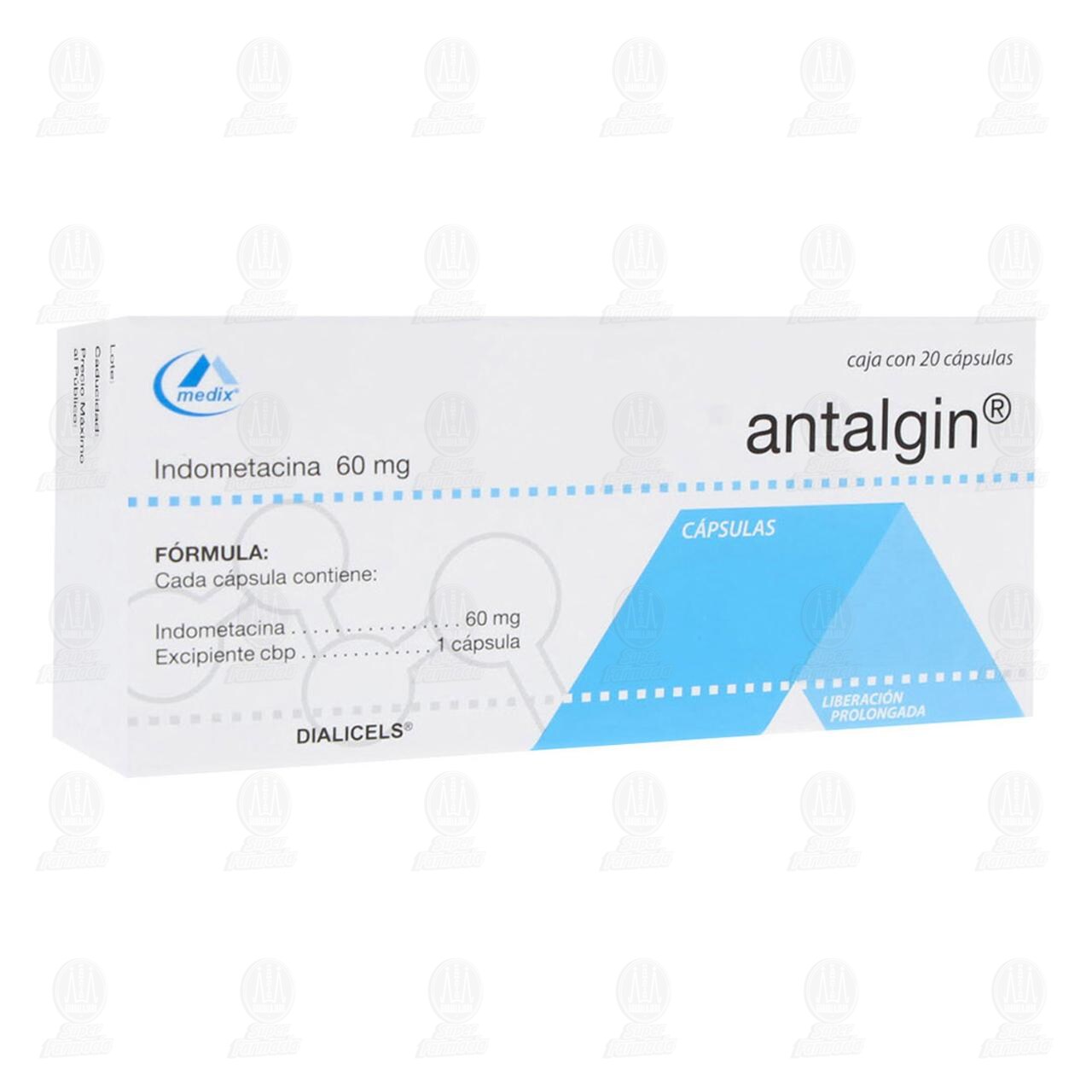 Antalgin 60 mg, 20 C&aacute;psulas. image number 0