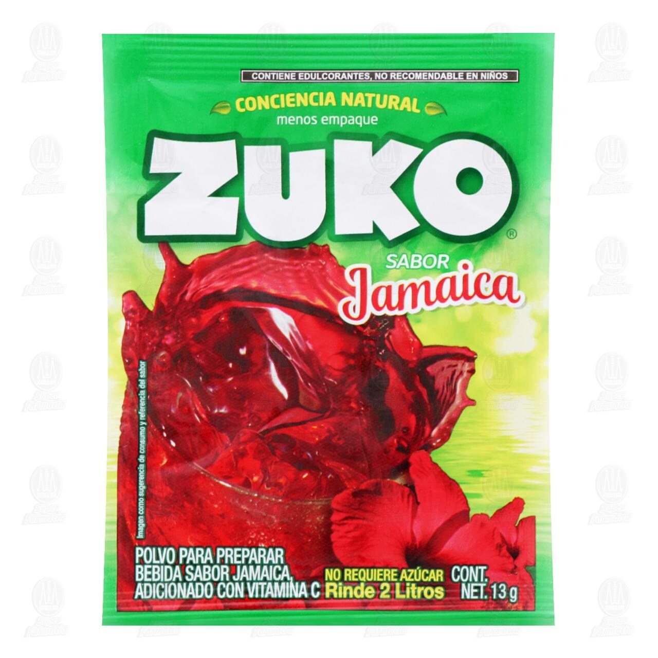 Bebida en Polvo Zuko Sabor Jamaica, 13 gr. image number 0