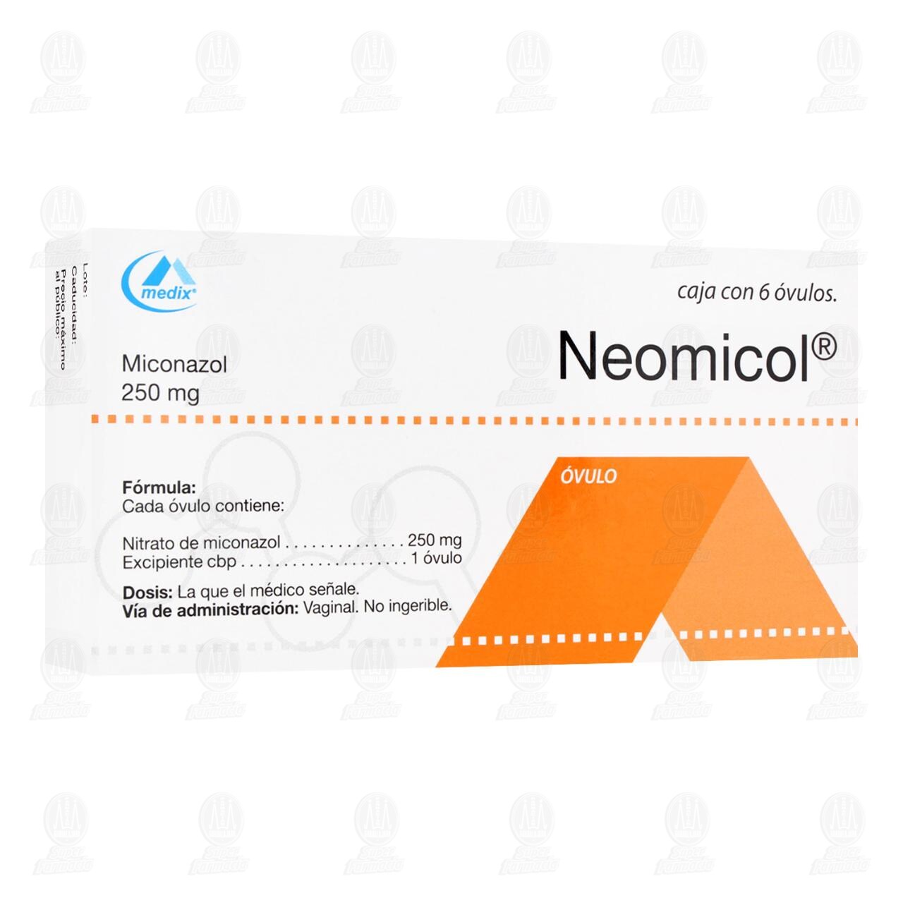 Neomicol 250 mg, 6 &Oacute;vulos. image number 0