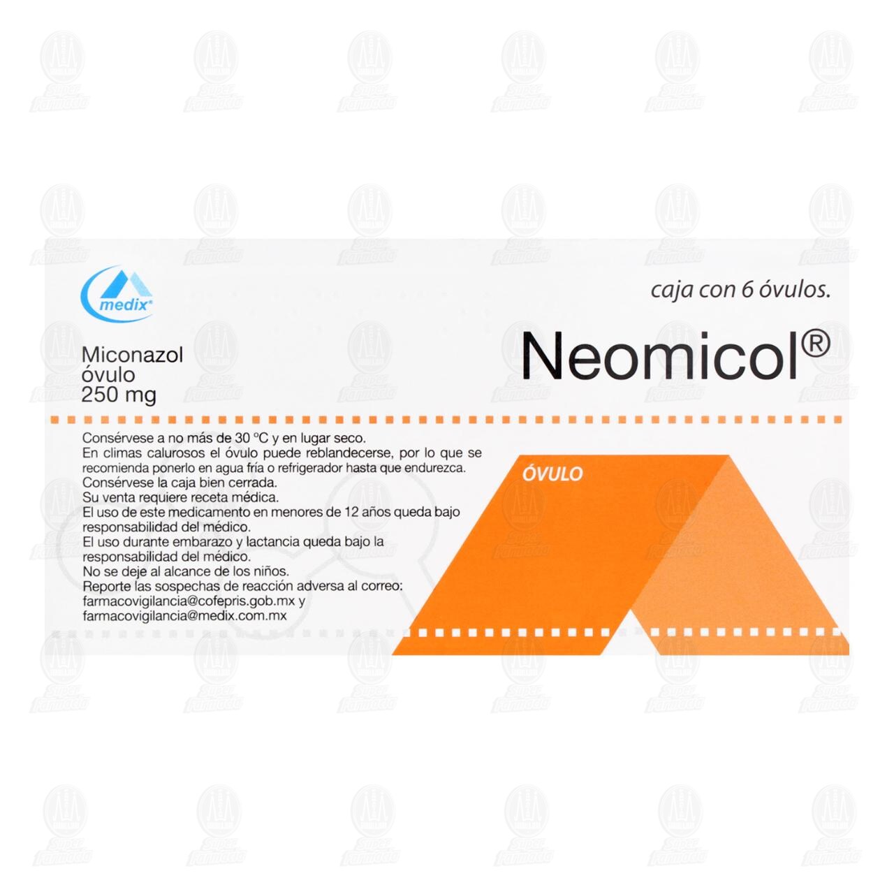 Neomicol 250 mg, 6 &Oacute;vulos. image number 2