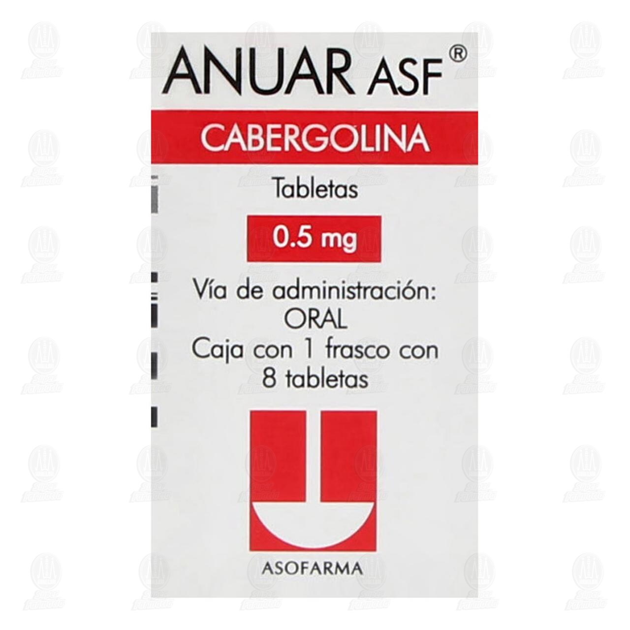 Anuar ASF 0.5 mg, 8 Tabletas. image number 1