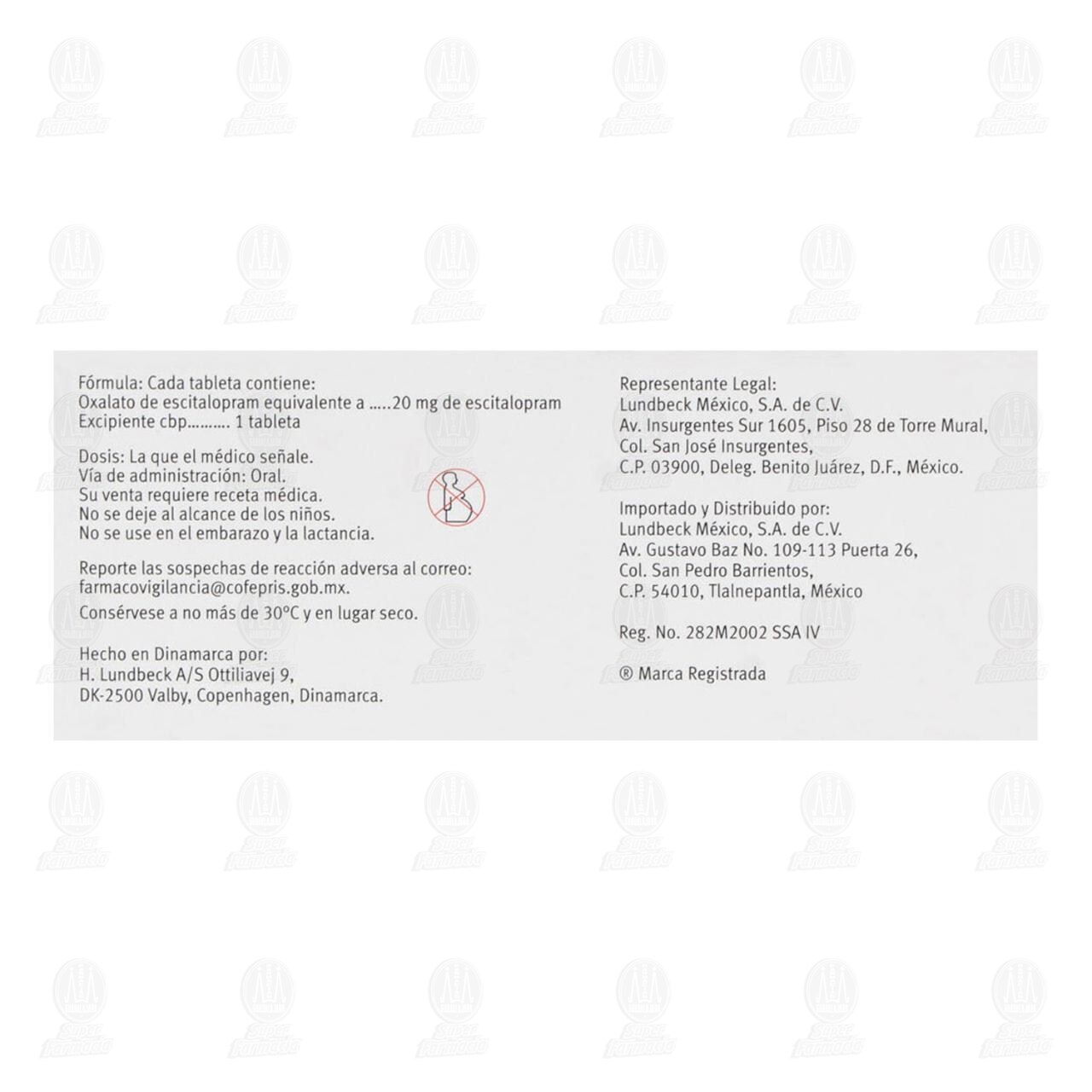 Lexapro 20 mg, 28 Tabletas. image number 2