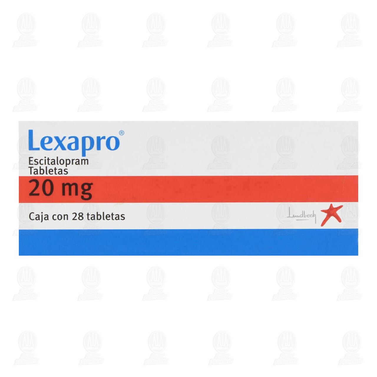 Lexapro 20 mg, 28 Tabletas. image number 1