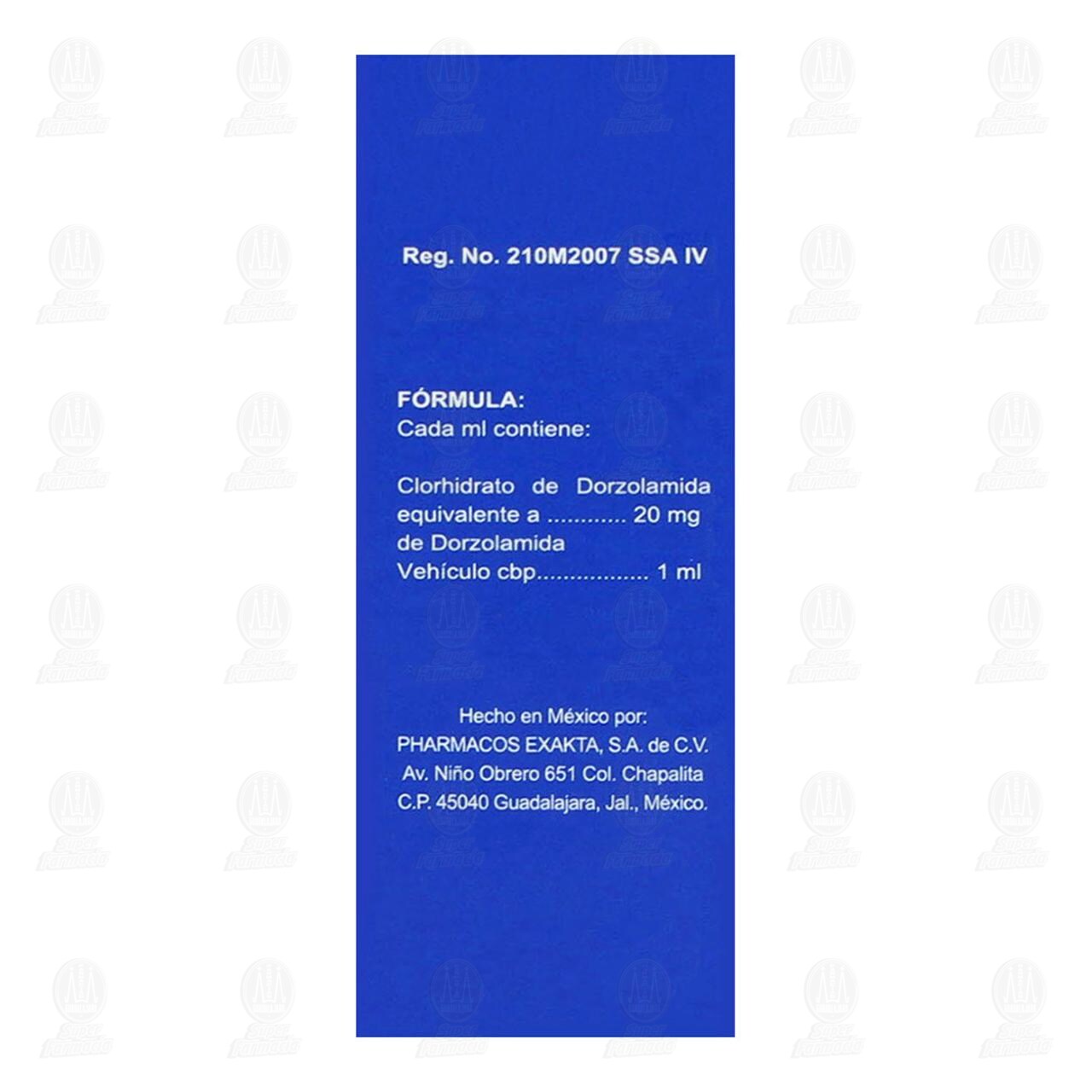 Dorzolamida 20mg/ml 5ml, Soluci&oacute;n Oft&aacute;lmica. image number 3