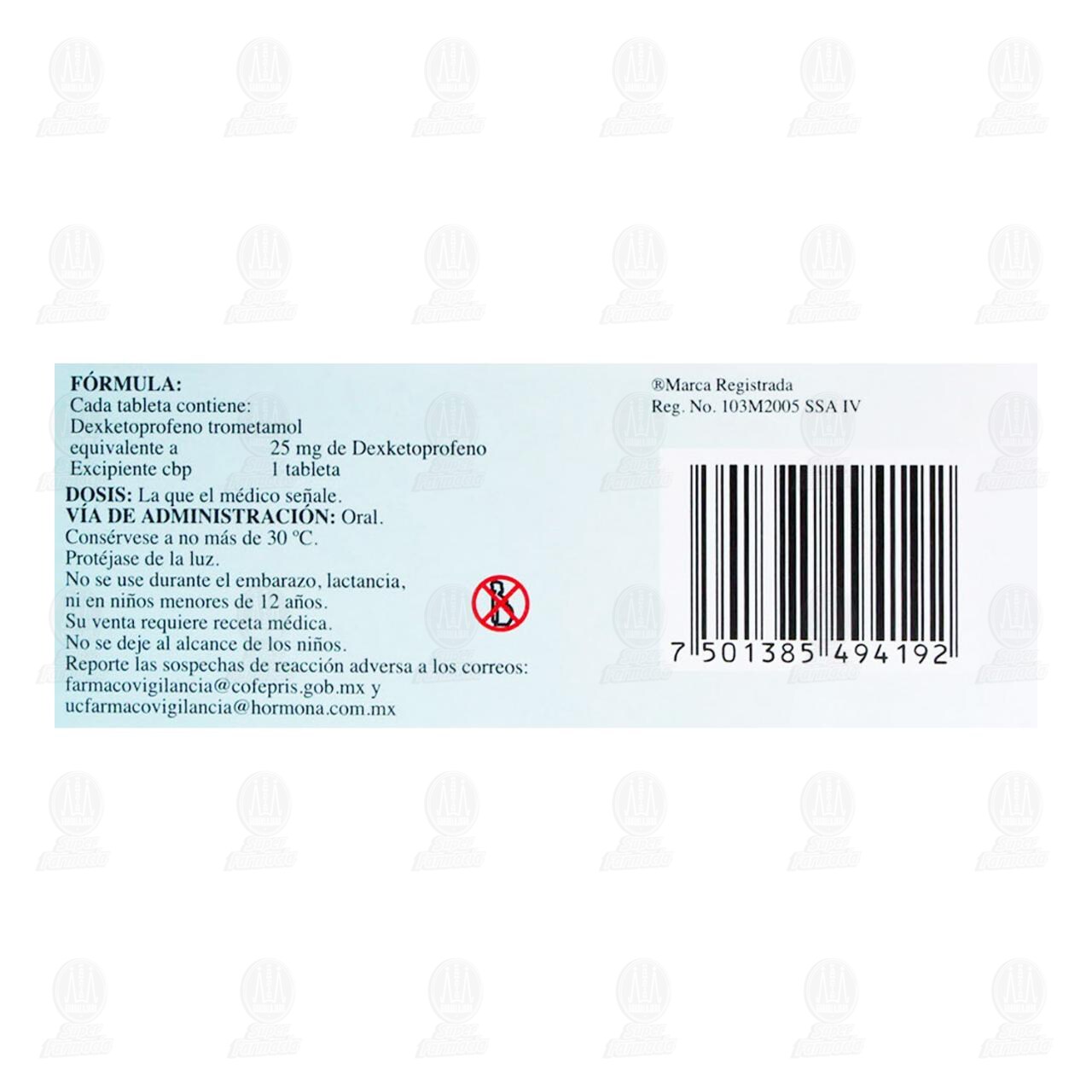 Keral 25 mg, 10 Tabletas. image number 2