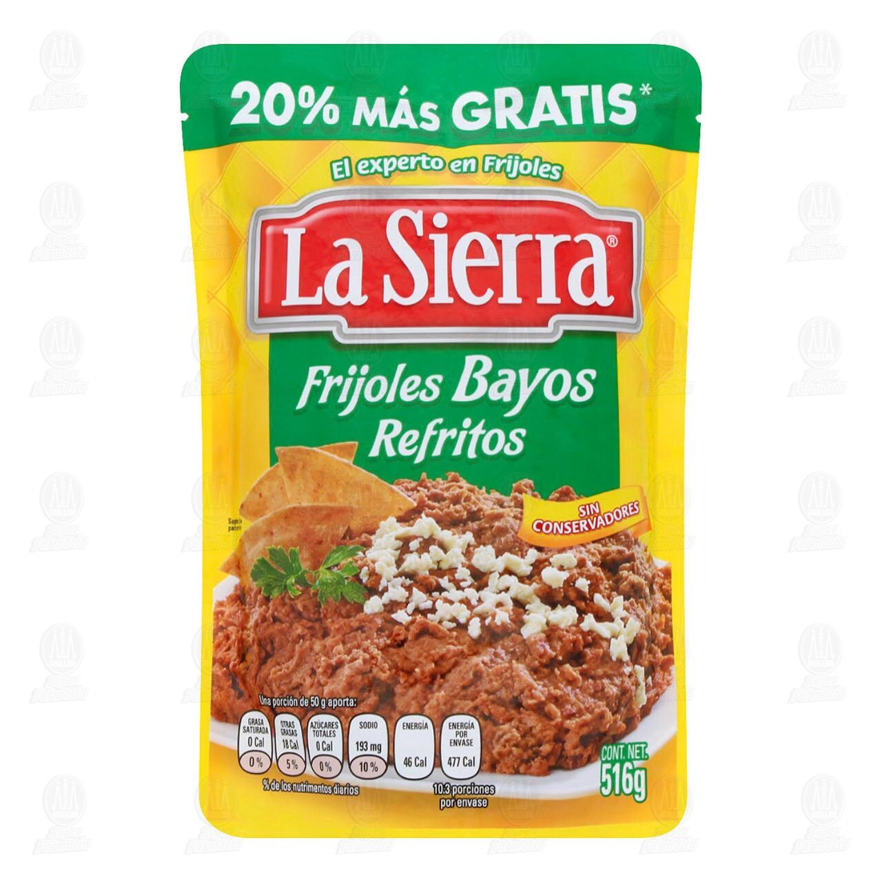 Frijoles La Sierra Bayos Refritos, 516 gr.